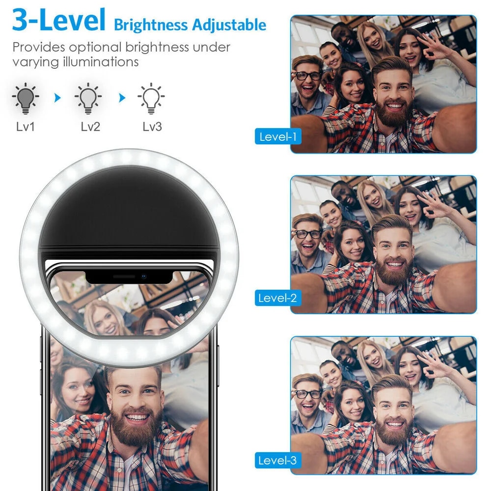 USB Rechargeable LED Selfie Ri - Photography Lighting Game review and price
