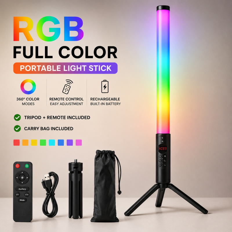 RGB Handheld Video Light Wand, - Photography Lighting Description review and price