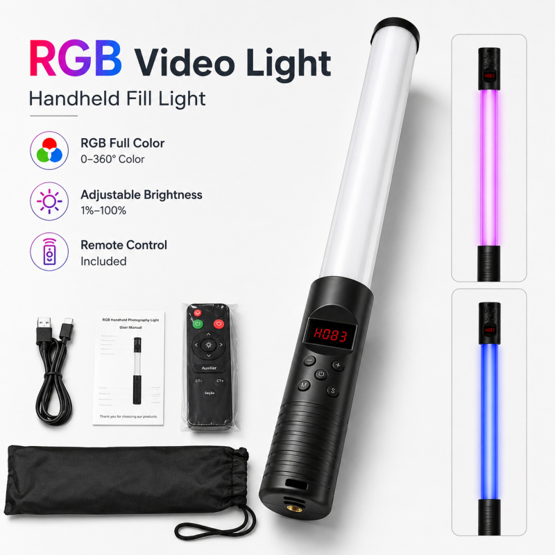 RGB Handheld Video Light Wand, - Photography Lighting Description review and price