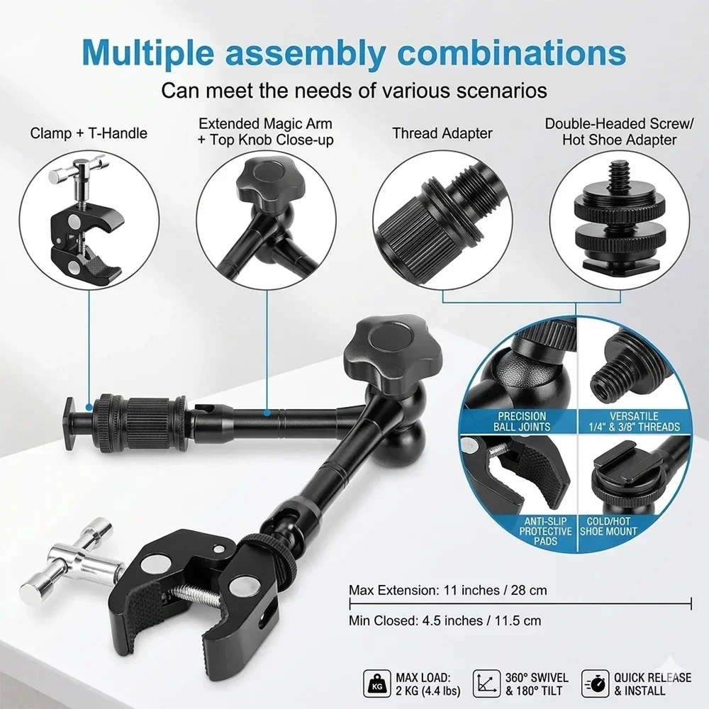 11 inch Magic Arm with Super C - Photography Lighting Description review and price